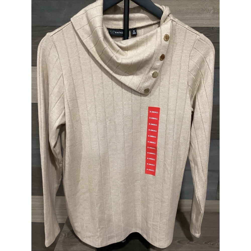 NWT Rafaella Brown long sleeve cowl neck sweater XS - Picture 6 of 9